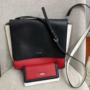 GUESS Black and Red Women's Bag Set